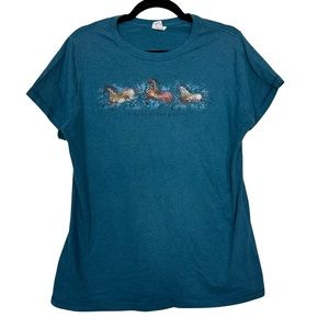 Vintage Eco Mountain Recycled Cotton Grand Canyon Wild Horses Graphic TShirt